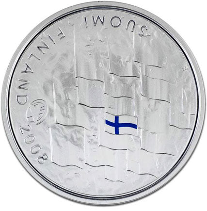 Finlandia €10 90 anni della bandiera finlandese 2008